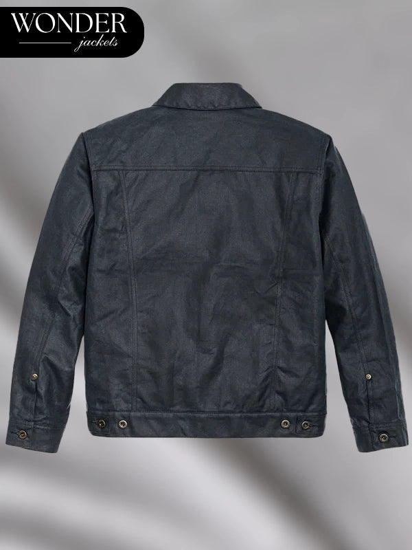 Filson Tin Cloth Short Lined Cruiser Blue Jacket