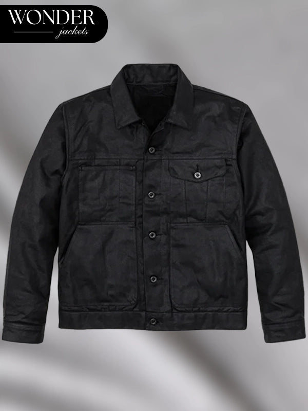 Filson Tin Cloth Short Lined Cruiser Jacket Black
