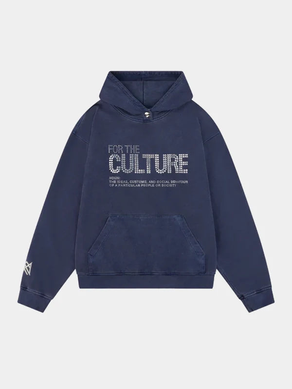 For The Culture Crystal Hoodie Blue
