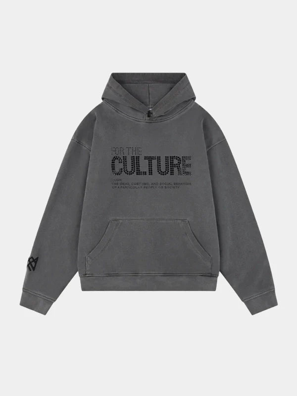For The Culture Crystal Hoodie Grey