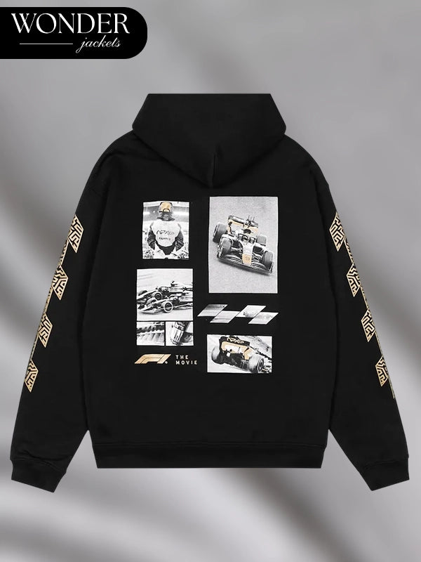 Formula 1 Photo Collage Hoodie Black