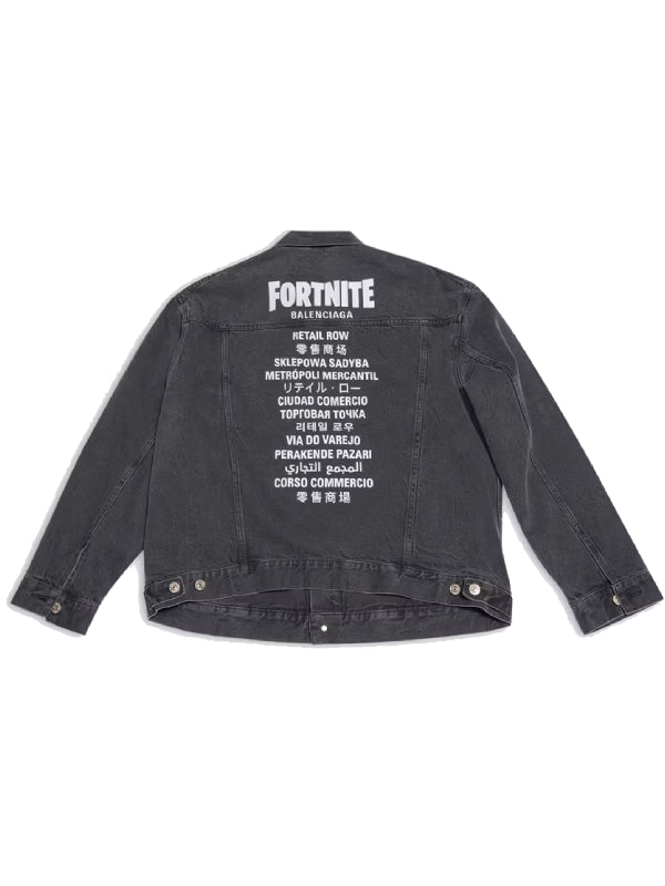 Fortnite Balenciaga Denim Jacket Black