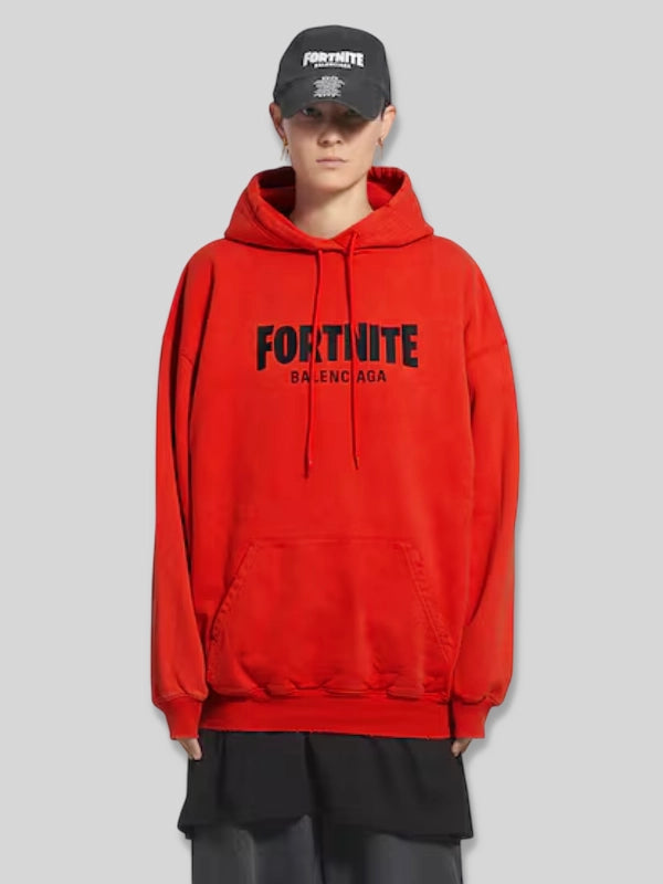 Fortnite Balenciaga Hoodie Red