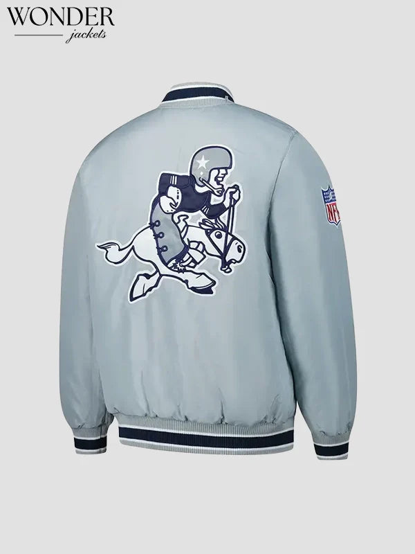 Full-Snap Jacket Grey Dallas Cowboys Starter Reversible