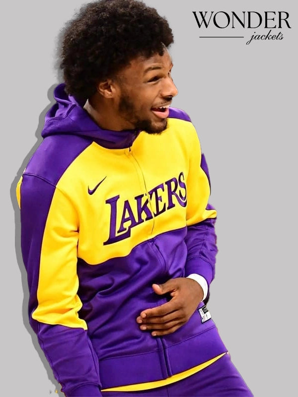 Full Zip Up Nike Los Angeles Lakers Showtime Hoodie