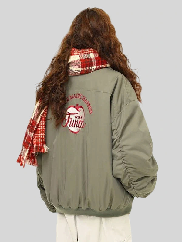 Fun Castle Heart Green Bomber Jacket