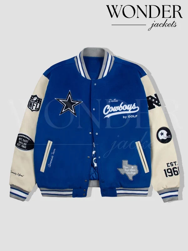 GOLF WANG Dallas Cowboys Letterman Full-Snap Jacket – Royal