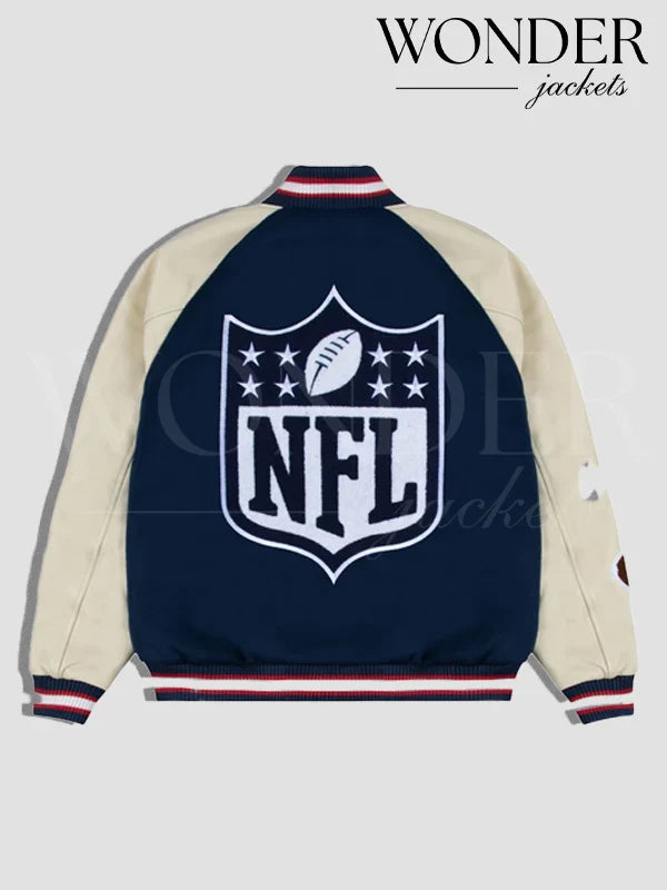 GOLF WANG NFL Letterman Varsity Full-Snap Jacket Blue