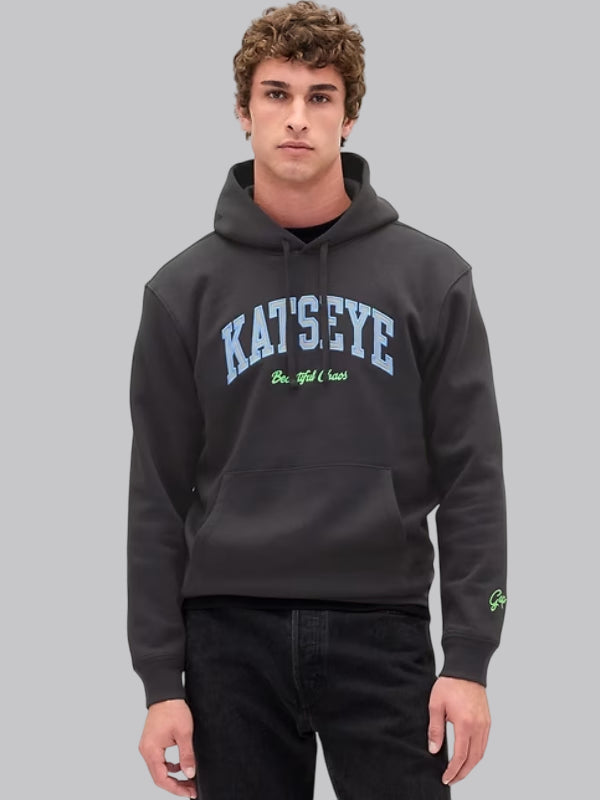 Gap KATSEYE Logo Relaxed Hoodie Black