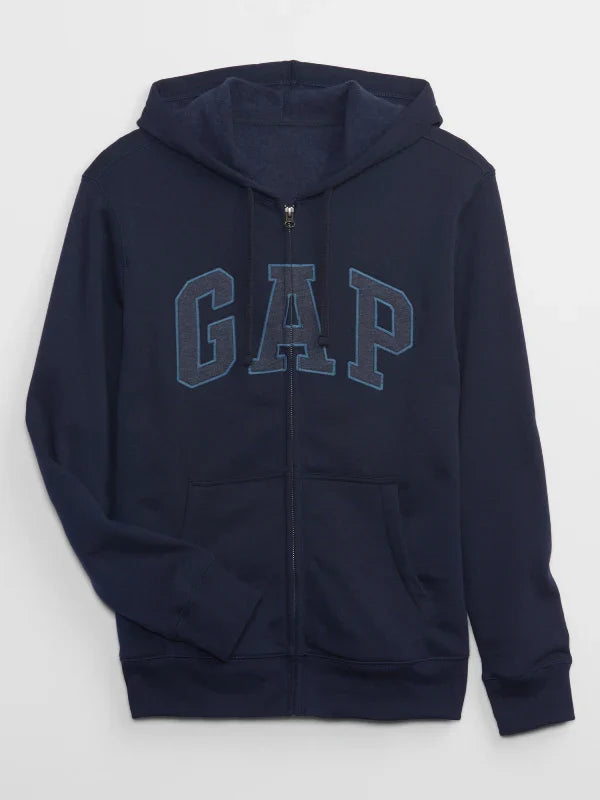 Gap Log Zip Up Hoodie Blue