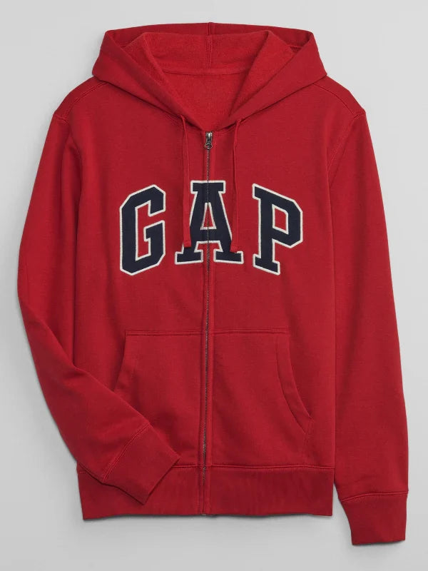Gap Log Zip Up Hoodie Red