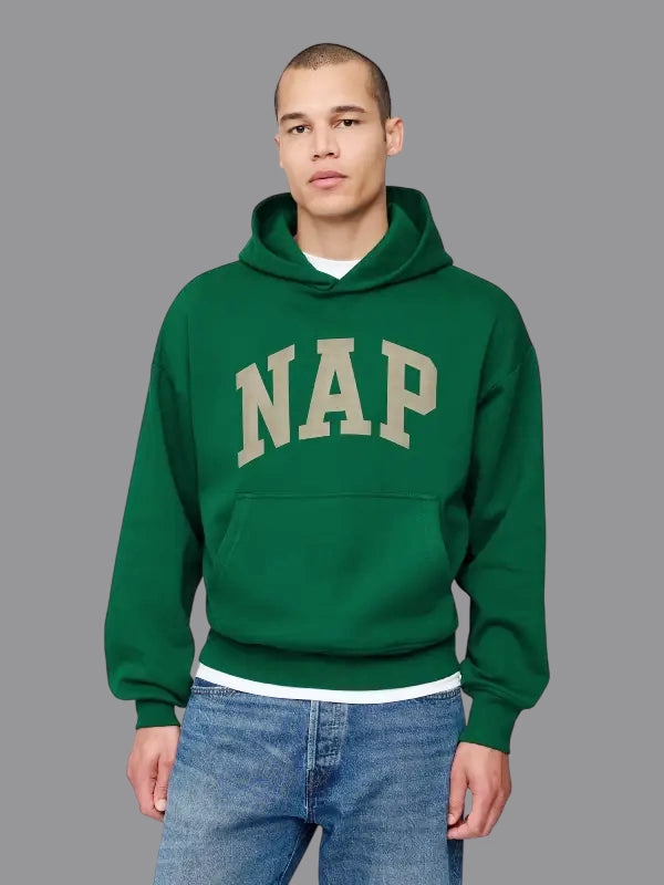 Gap Nap Heavyweight Logo Hoodies Green  