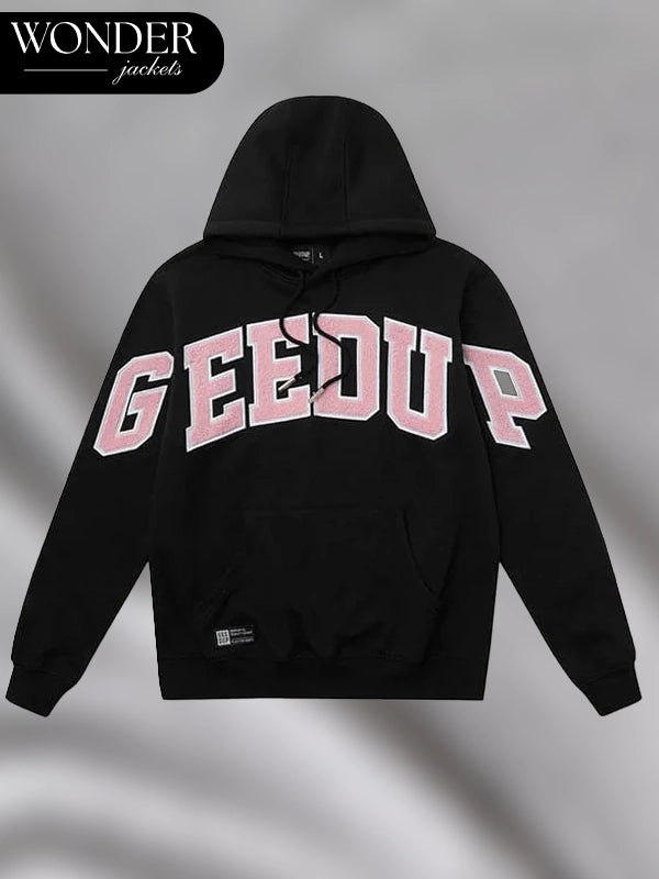 Geedup Team Logo Hoodie Black and Pink