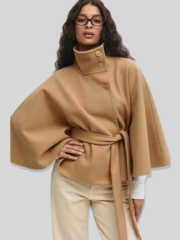 Gina Tricot Belt Cape Beige Jacket