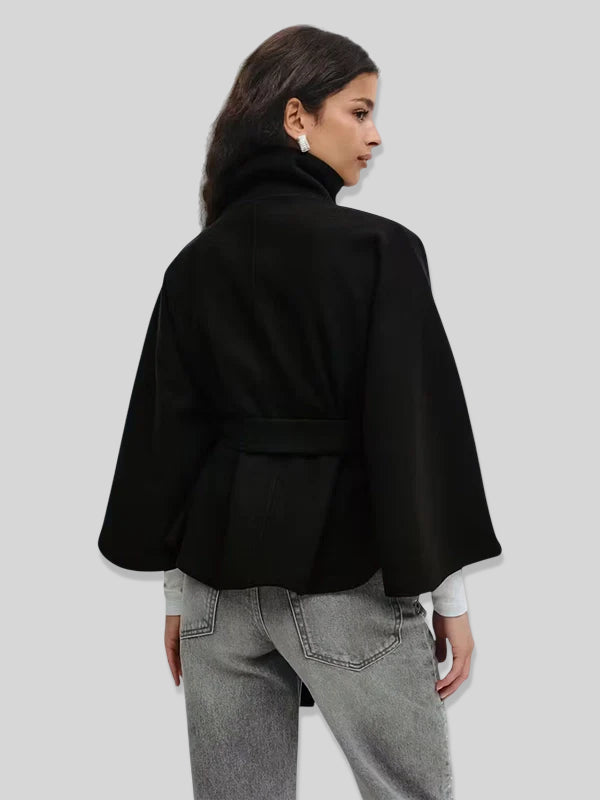Gina Tricot Belt Cape Black Jacket