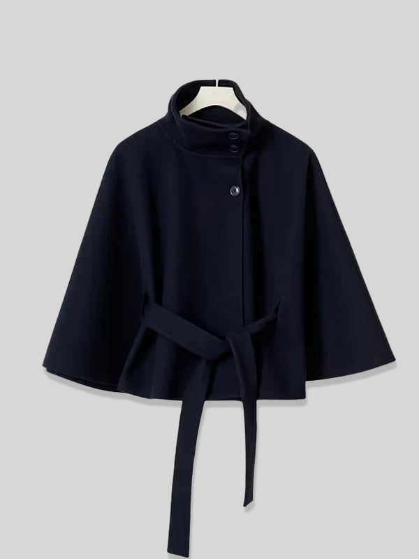 Gina Tricot Belt Cape Jacket Blue