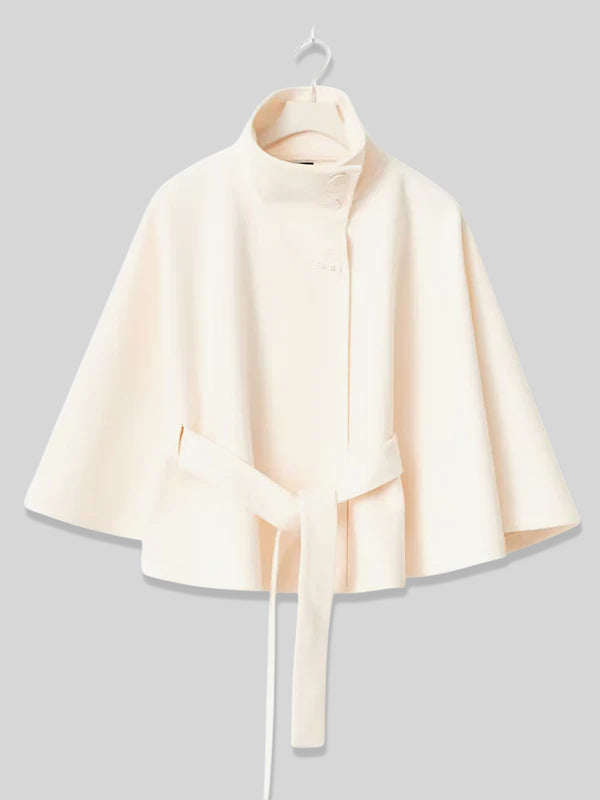 Gina Tricot Belt Cape Jacket White