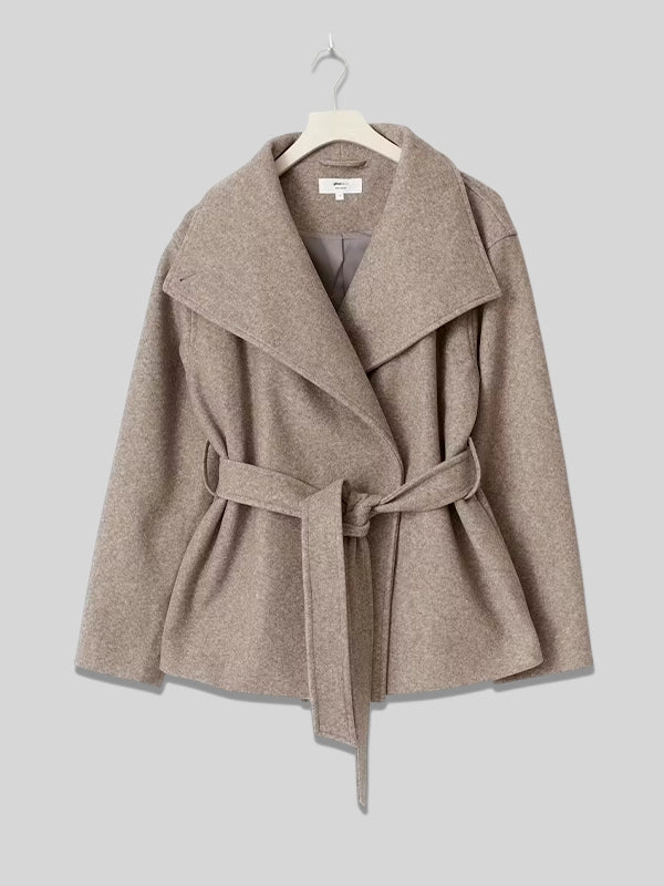 Gina Tricot High Neck Short Beige Jacket