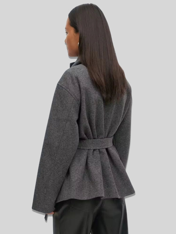 Gina Tricot High Neck Short Grey Jacket