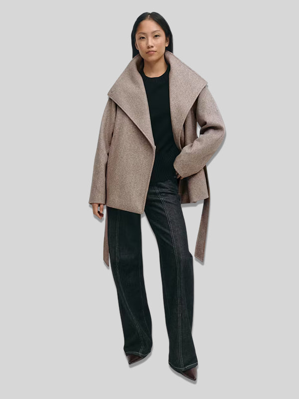 Gina Tricot High Neck Short Jacket Beige