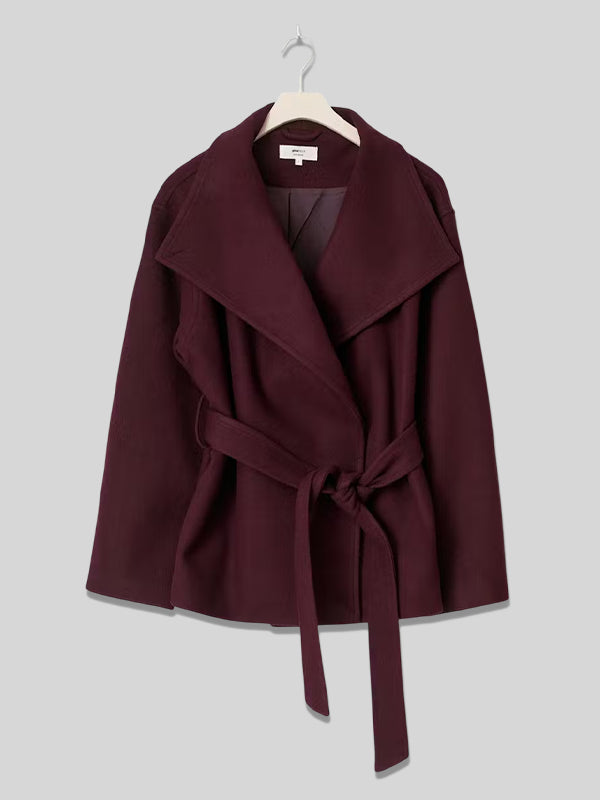 Gina Tricot High Neck Short Jacket In Purple