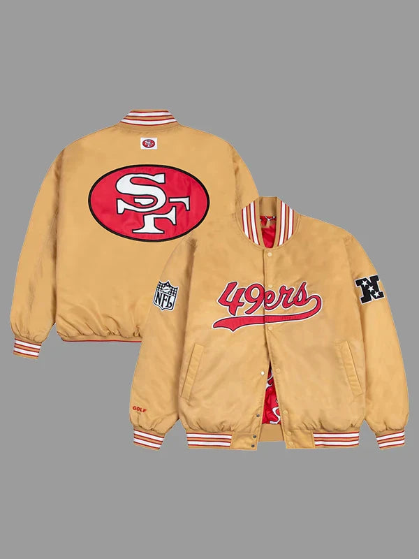 Golf San Francisco 49ers Satin Bomber Jacket