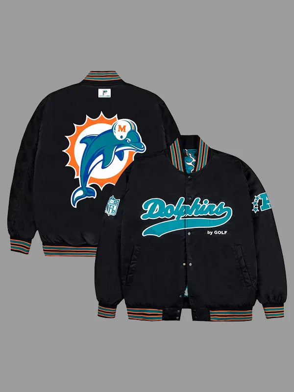 Golf Wang Miami Dolphins Satin Bomber Jacket