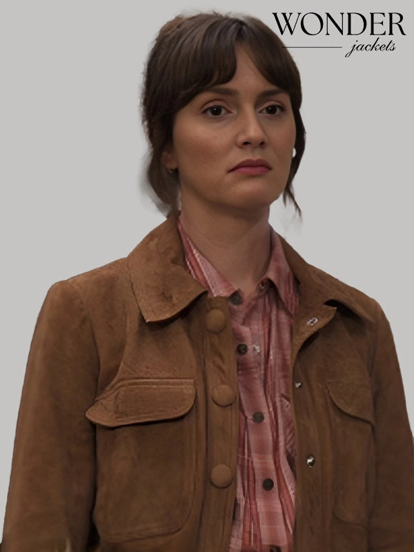 Good Cop Bad Cop 2025 Leighton Meester Brown Jacket