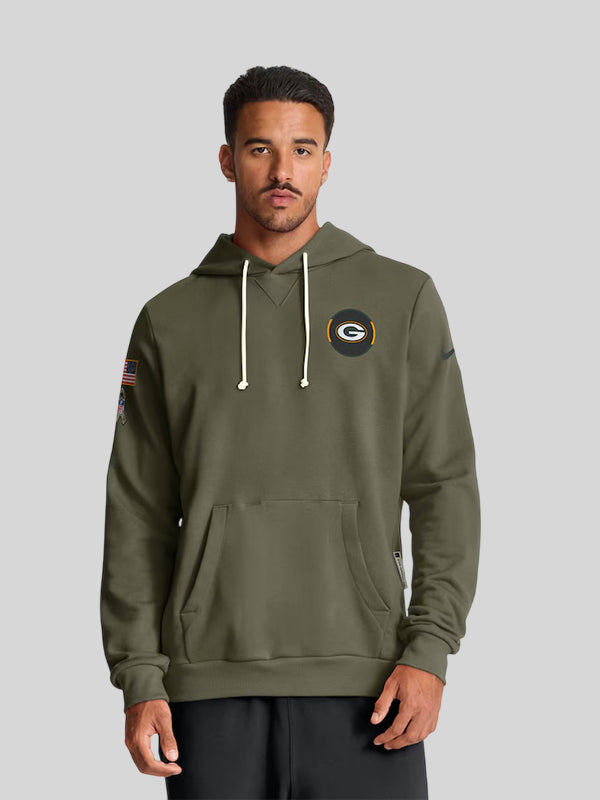 Green Bay Packers Nike 2025 Salute to Service Hoodie Olive