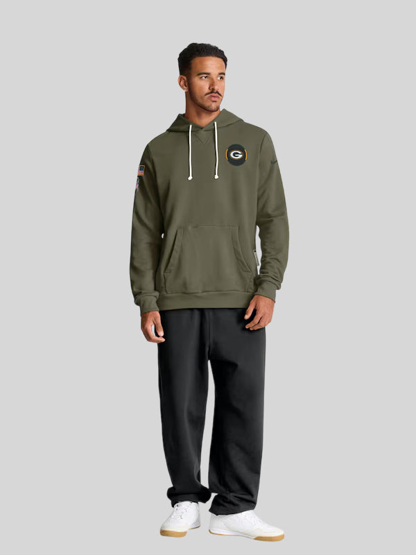 Green Bay Packers Nike 2025 Salute to Service Sideline Hoodie Olive