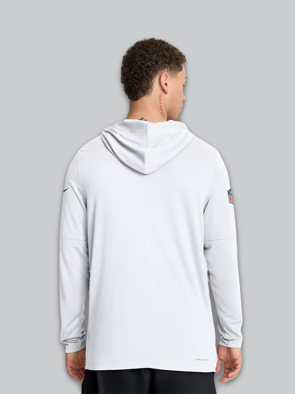 Green Bay Packers White T-Shirt Hoodie Long Sleeve