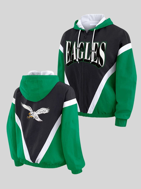 Green Philadelphia Eagles Erin Andrews Windbreaker Jacket
