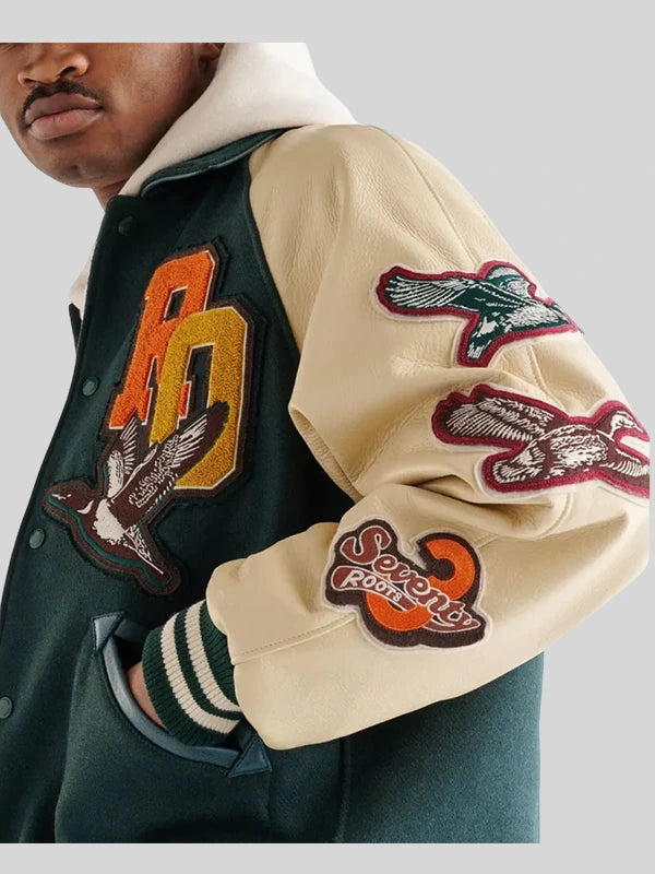 Green Varsity Bomber Jacket Roots Outdoor 24