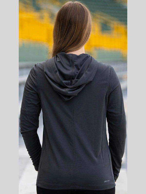 Green Bay Packers Nike Sideline Womens Black Hoodie