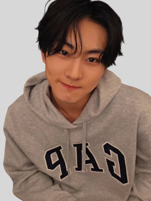 Grey Jungwon Gap Hoodie
