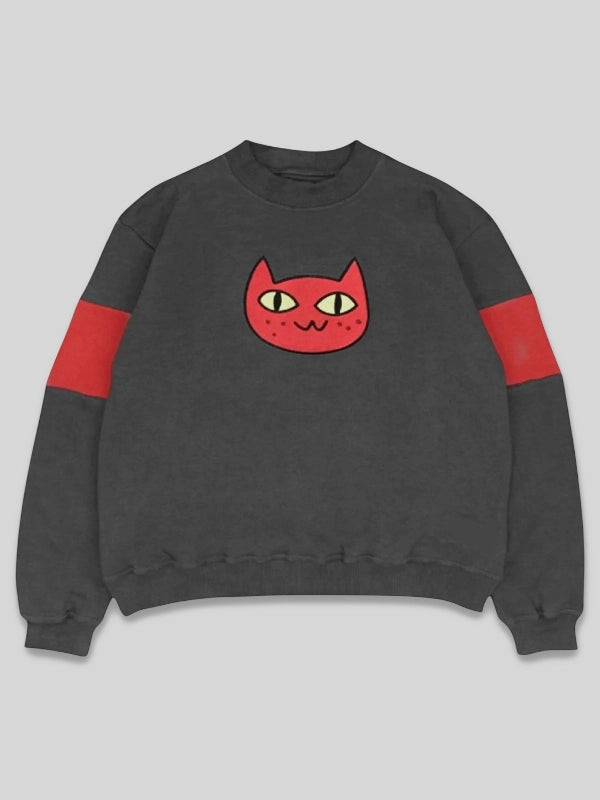 Grey Marceline Cat Sweatshirt