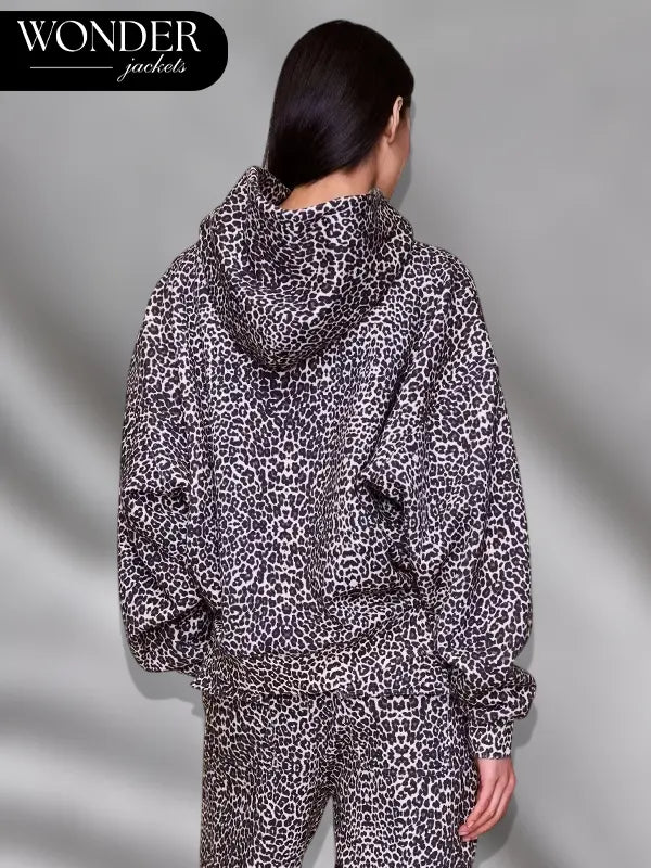 Guizio Cheetah Print Hoodie