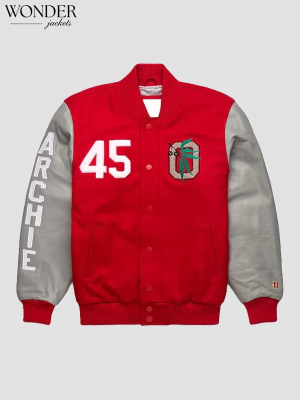 HOMAGE Archie Griffin GOAT Jacket Red and Grey