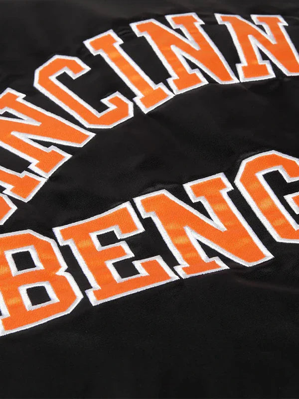 HOMAGE X Starter Bengals Coach’s Black Satin Jacket