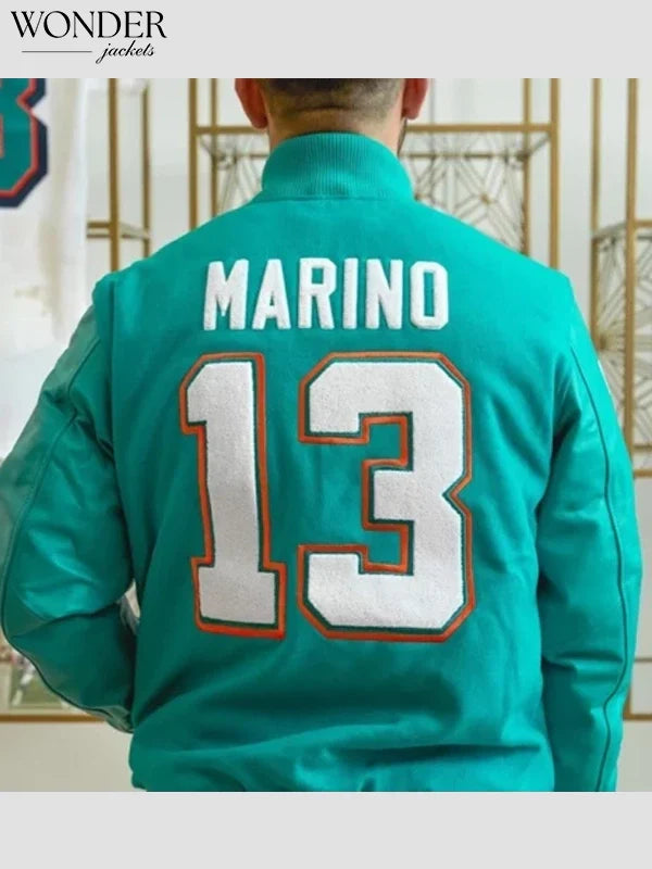 HOMAGE x Starter Miami Dolphins Dan Marino GOAT Jacket Green