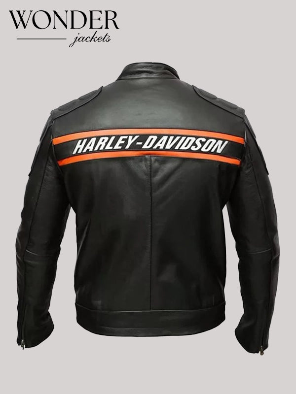 Harley Davidson Goldberg Black Leather Biker Jacket