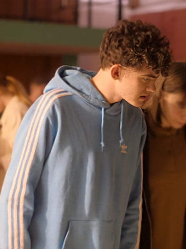 Heartstopper S03 Charlie Spring Adicolor 3 Stripes Blue Hoodie