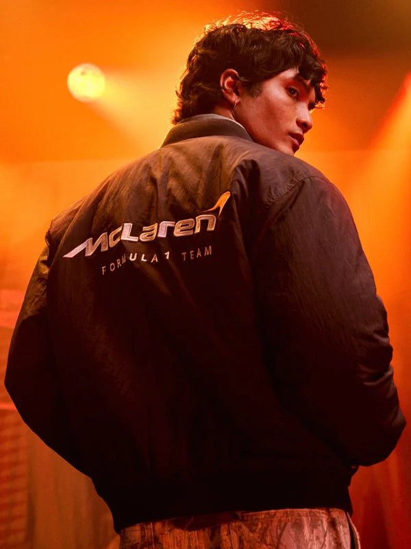 Hollister McLaren Black Bomber Jacket