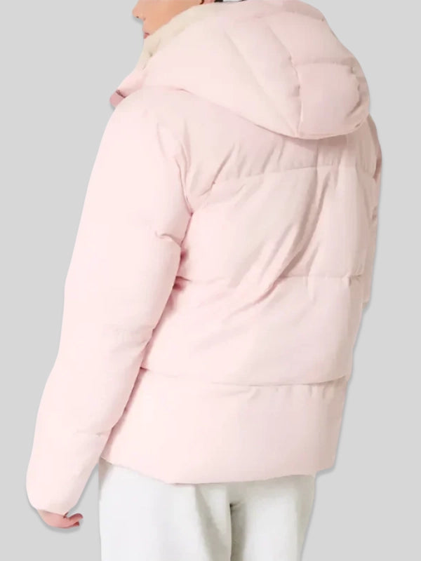 Hollister Pink Puffer Zipper Jacket
