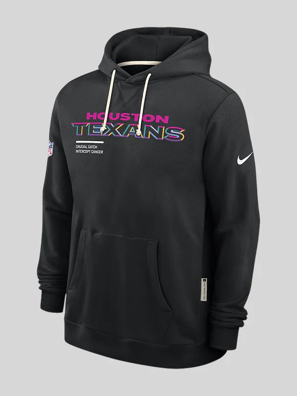 Houston Texans Nike Black 2025 Crucial Catch Hoodie