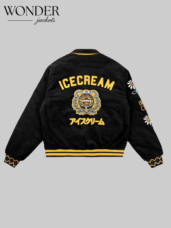 Ice Cream Team Varsity Jacket Black