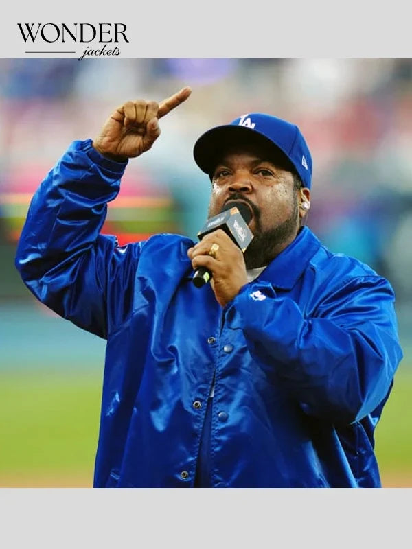 Ice Cube Dodgers Satint Blue Jacket