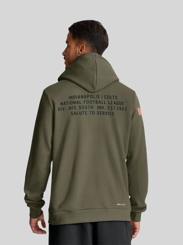 Indianapolis Colts Nike 2025 Salute to Service Hoodie Olive