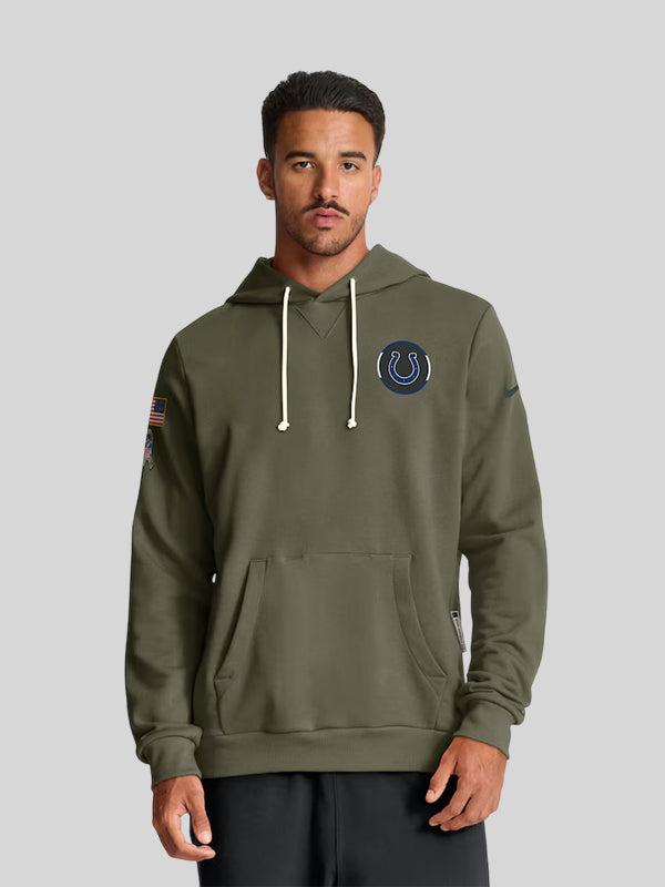 Indianapolis Colts Nike 2025 Salute to Service Sideline Hoodie Olive