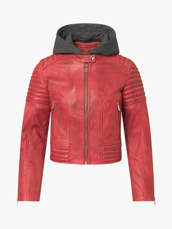 Inferno Whirl Men’s Distressed Leather Jacket
